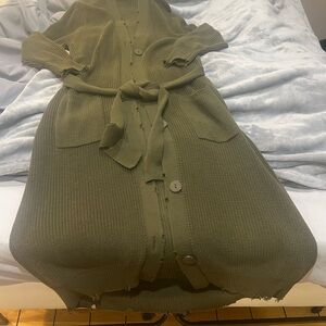 SER.O.YA Khaki Women's Cardigan